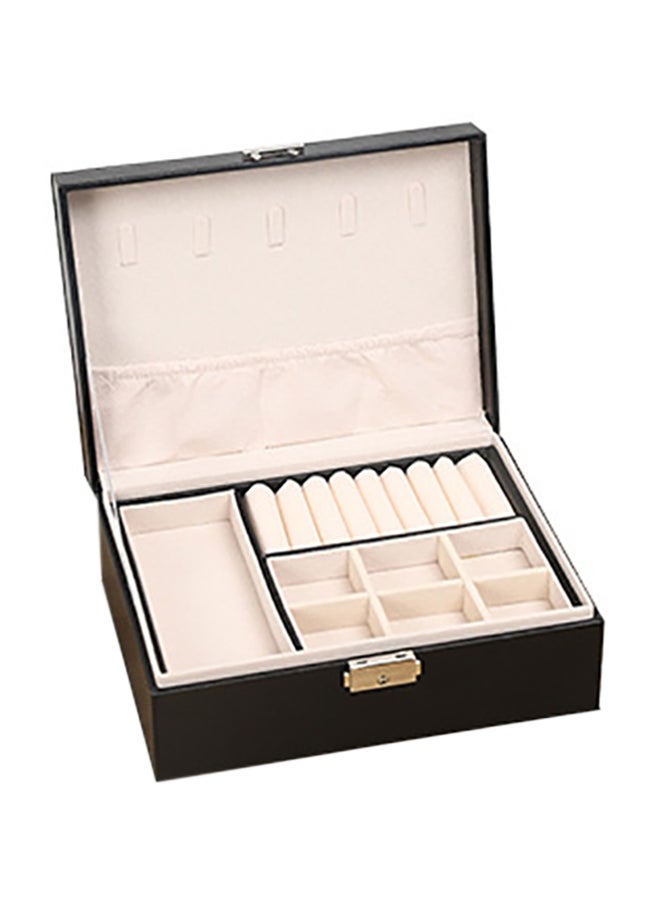 SAPU - Two Layer Jewelry Storage Box Black/Brown - Image 1