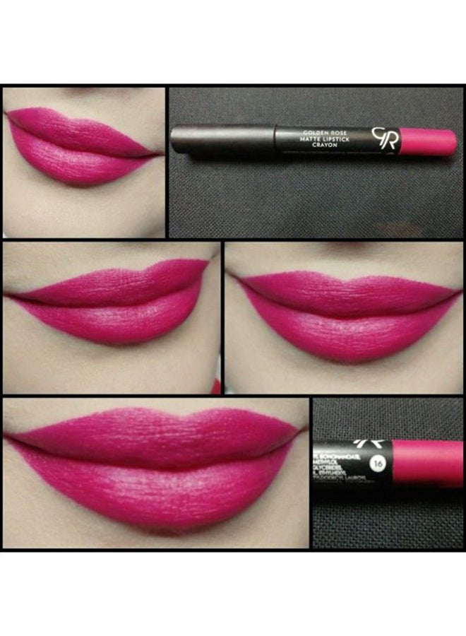 Golden Rose Matte Lipstick Crayon 16 Pink - Image 3