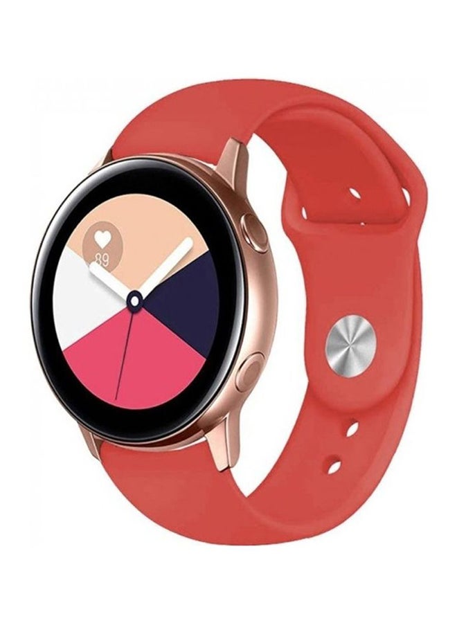 مارجون سوار سيليكون بديل لسلسلة ساعات سامسونج جالاكسي أكتيف - مقاس 40/44 مم أحمر - Image 3
