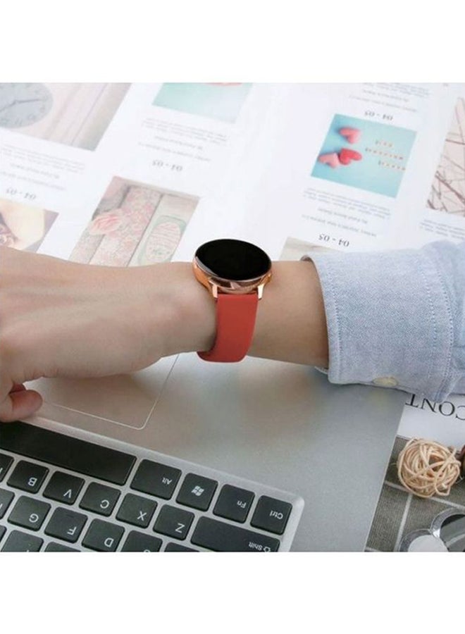 مارجون سوار سيليكون بديل لسلسلة ساعات سامسونج جالاكسي أكتيف - مقاس 40/44 مم أحمر - Image 4