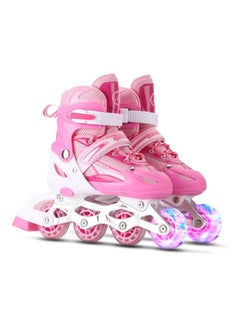 Generic Adjustable Illuminating Inline Skates With Light Up Wheels L 