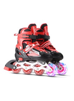 Adjustable Illuminating Inline Skates With Light Up Wheels L