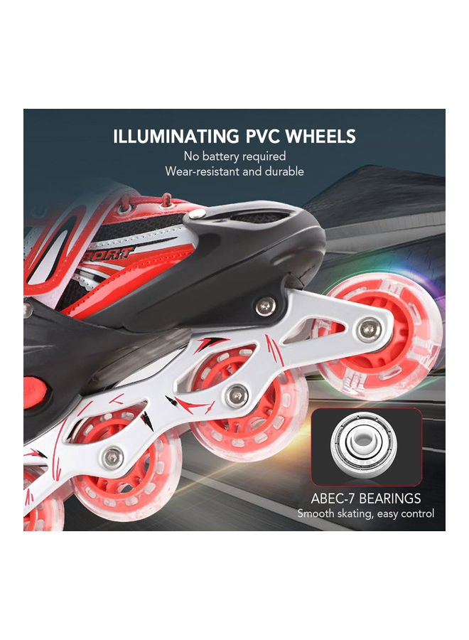 Adjustable Illuminating Inline Skates With Light Up Wheels M - Image 4
