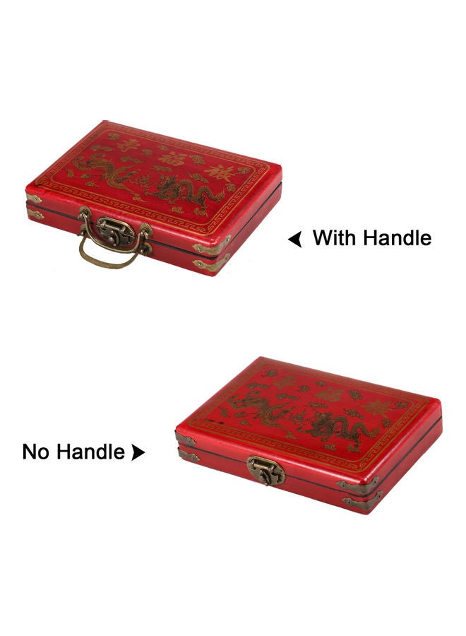 null - Mini Mahjong Set With Wooden Storage Case 4 Players - Image 1