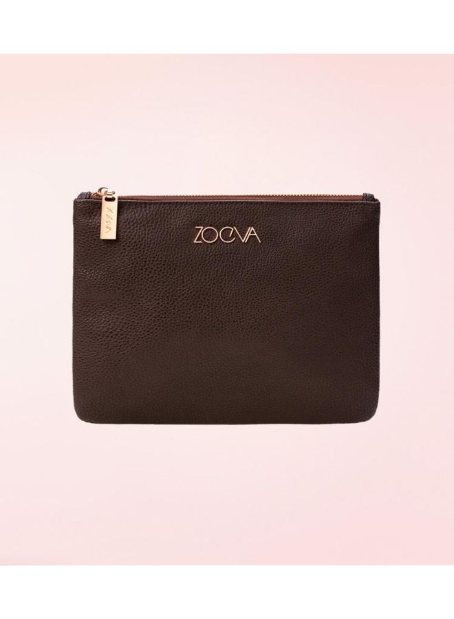 زويفا طقم فراشي مستحضرات تجميل مكون من 8 قطع بني/ أسود/ ذهبي - Image 2