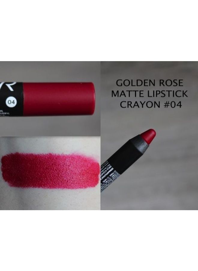 Golden Rose Matte Lipstick Crayon 04 Red - Image 4