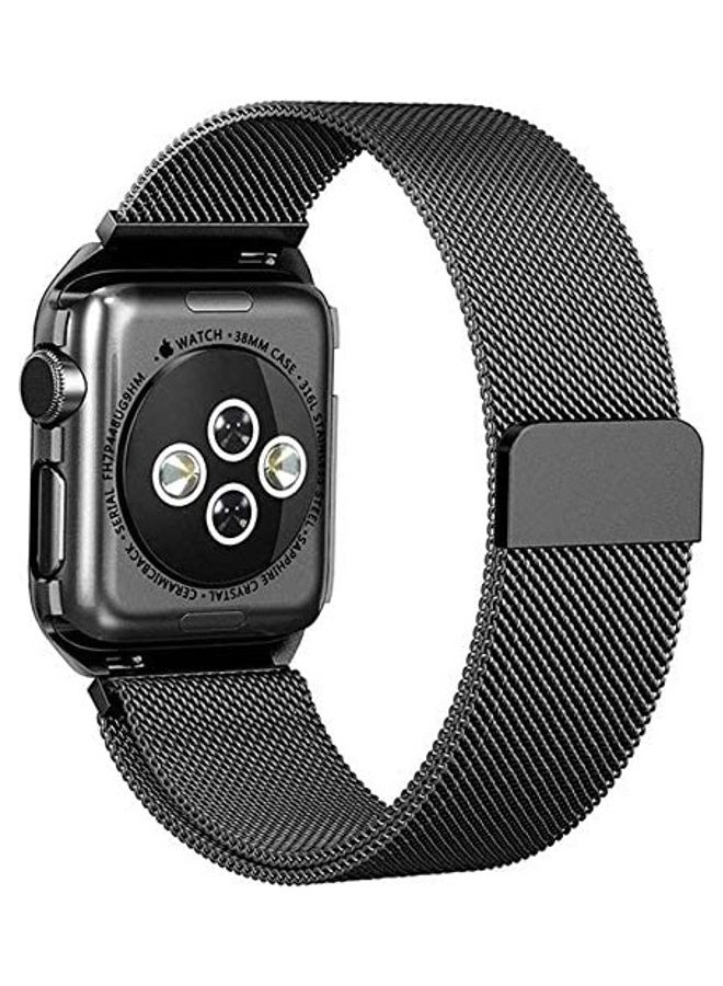 ICS Replacement Band For Apple Watch Series SE/6/5/4/3/2/1 42/44 mm Black - Image 2