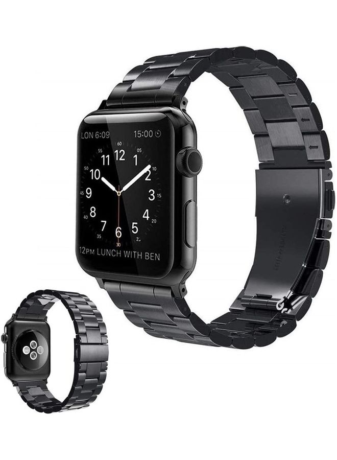 ICS Replacement Band For  Metal Apple Watch Band 38/40 mm Black