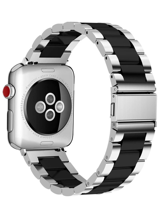 ICS 38Mm/40Mm Apple Watch Strap Stainless Steel Silver/Black