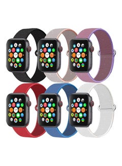 6-Piece Replacement Band For  Apple Watch Band 38/40 mm Multicolour