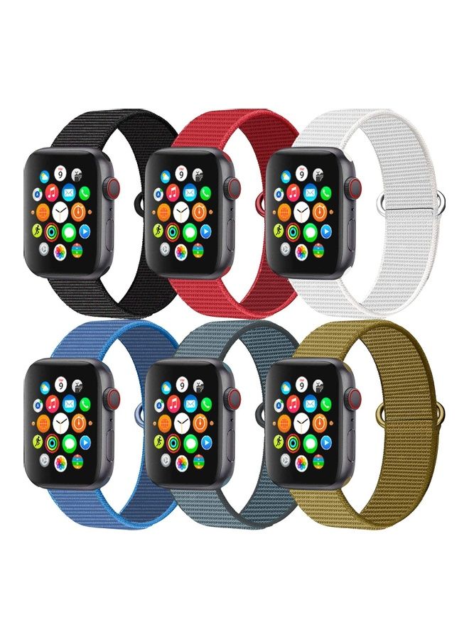 ICS 6-Piece Replacement Band For  Apple Watch Band 42/44 mm Multicolour
