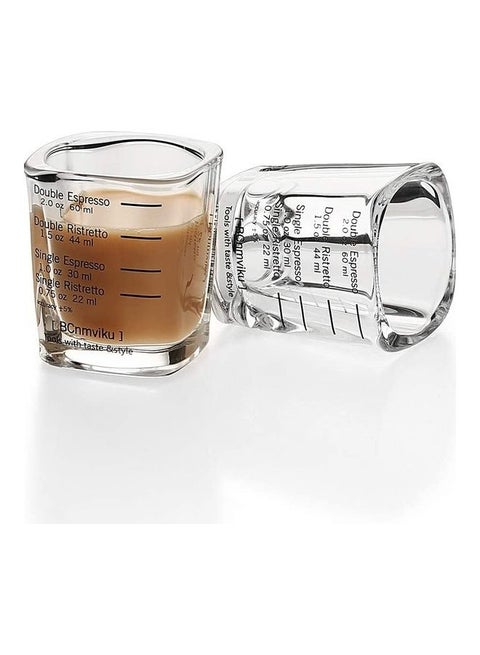 2-Piece  Espresso Cups Clear 60ml