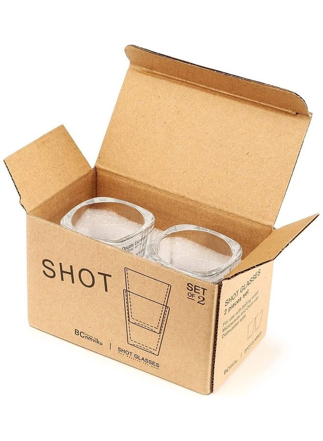 2-Piece  Espresso Cups Clear 60ml