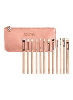 eyeShadow Professional 12pcs Makeup Brushes Set Synthetic Foundation Contour Powder Blending Cosmetic Tool Luxury Complete Wool Makeup Brushes Sets Pink/Gold/White