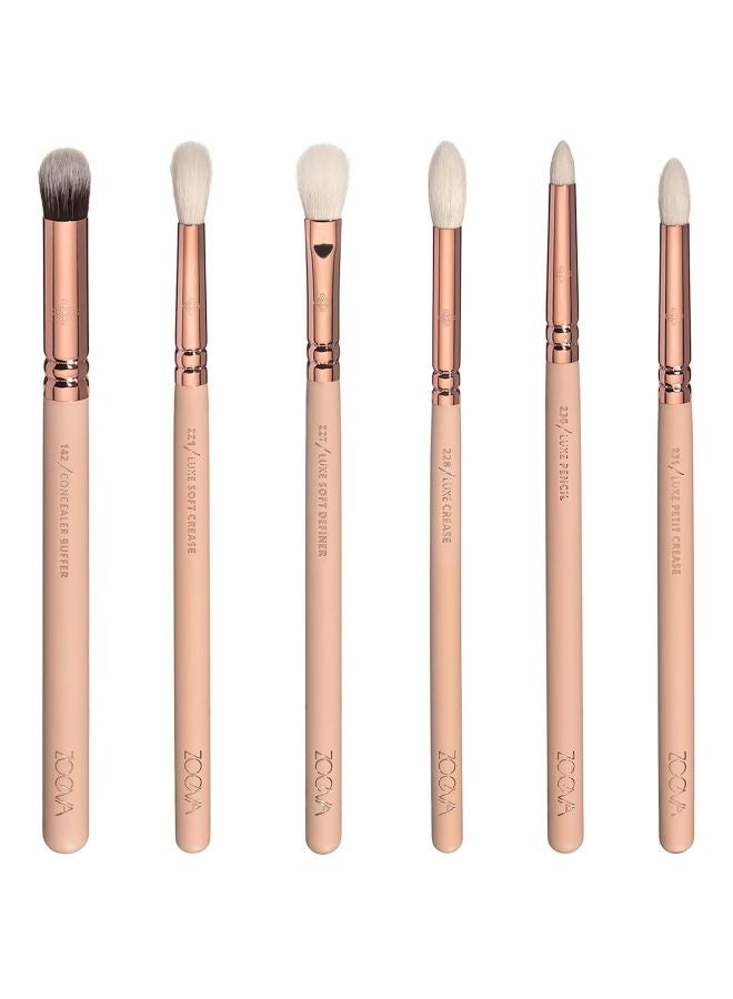 Zoeva - eyeShadow Professional 12pcs Makeup Brushes Set Synthetic Foundation Contour Powder Blending Cosmetic Tool Luxury Complete Wool Makeup Brushes Sets Pink/Gold/White - Image 1