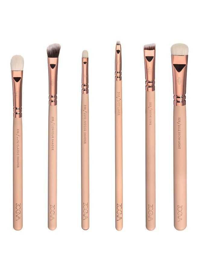 Zoeva - eyeShadow Professional 12pcs Makeup Brushes Set Synthetic Foundation Contour Powder Blending Cosmetic Tool Luxury Complete Wool Makeup Brushes Sets Pink/Gold/White - Image 1