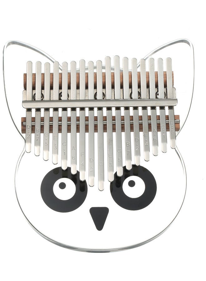 Generic 17-Key Panda Themed Thumb Piano With Case  - Image 1