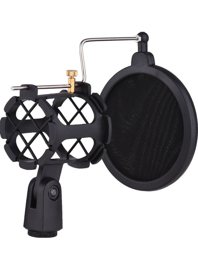 Generic Microphone Shock Mount Anti-Vibration Mic Holder Stand With Pop Filter  - Image 4