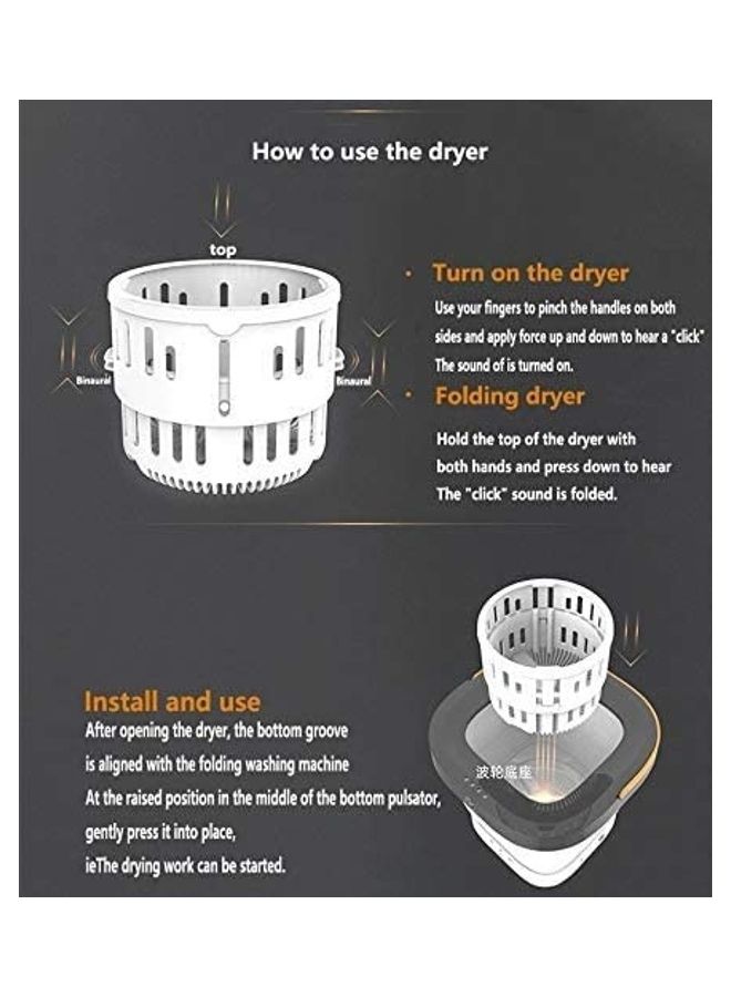 غسالة صغيرة محمولة قابلة للطي 135 W 2152010 أصفر/ابيض - Image 2