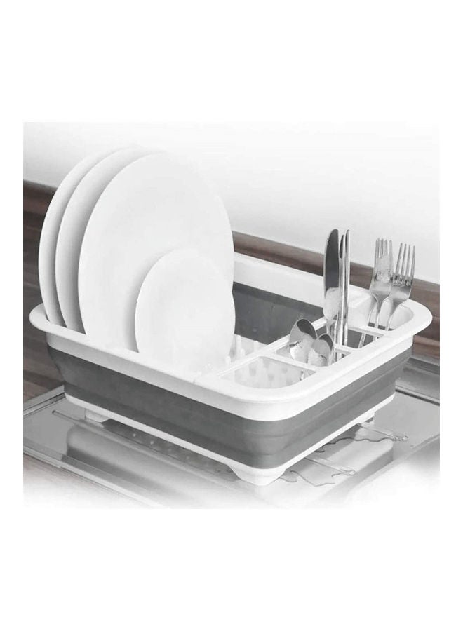 iNew Foldable Dish Rack Kitchen Storage Holder Grey/White 36.5x31.5x13cm  - Image 3