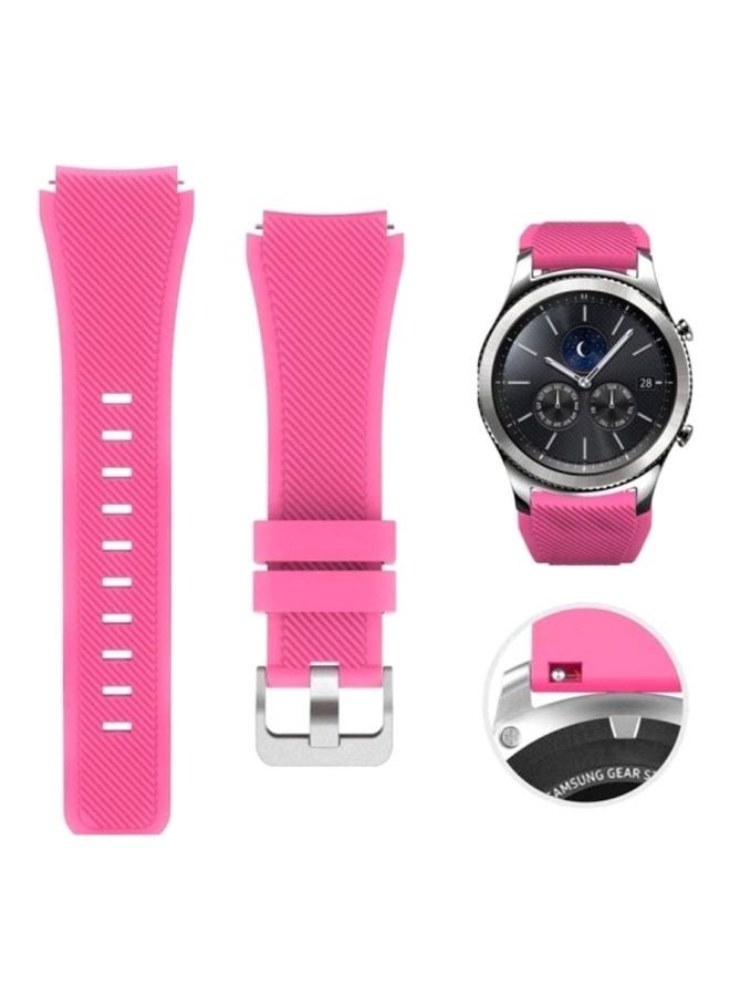 MARGOUN Replacement Silicone Band For Samsung Galaxy Gear S3 Classic/Gear S3 Frontier/Huawei GT/GT2 46mm Pink - Image 3