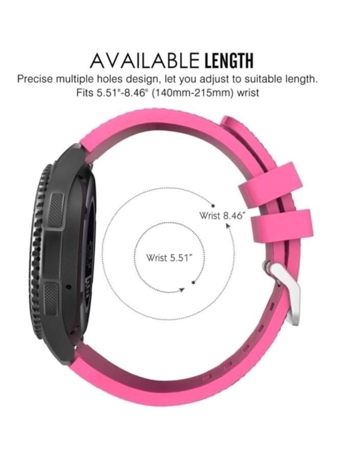 MARGOUN Replacement Silicone Band For Samsung Galaxy Gear S3 Classic/Gear S3 Frontier/Huawei GT/GT2 46mm Pink - Image 4