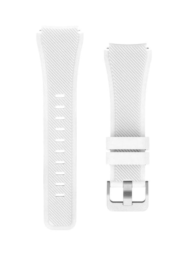 MARGOUN Replacement Silicone Band For Samsung Galaxy Gear S3 Classic/Gear S3 Frontier/Huawei GT/GT2 46mm White - Image 1