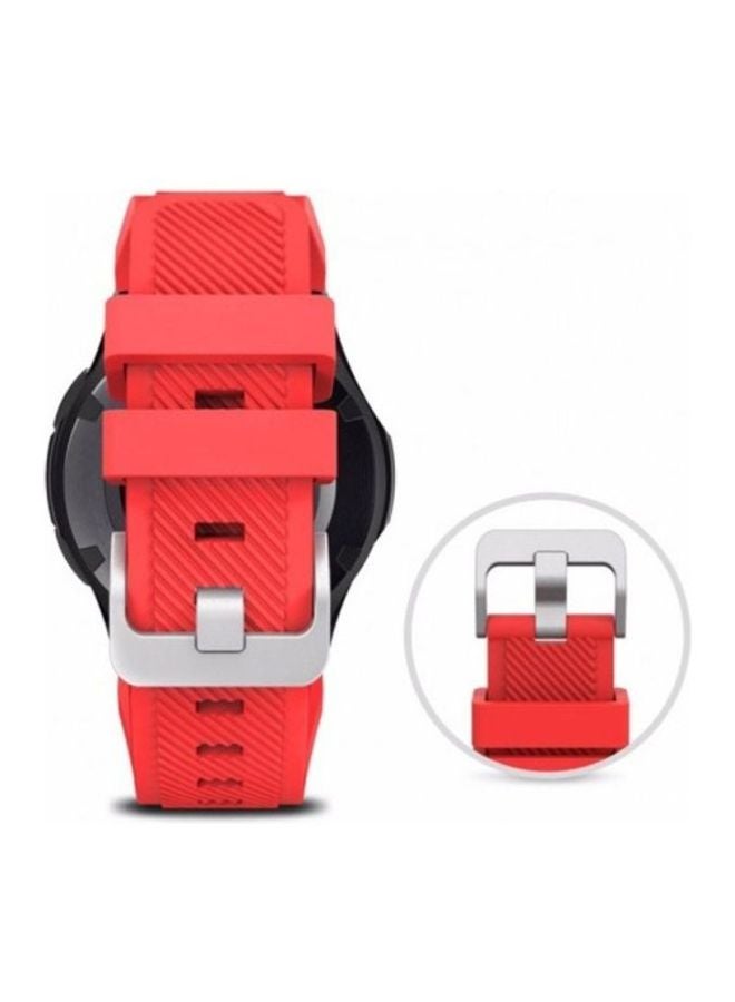 مارجون سوار بديل من السيليكون لساعات سامسونج جالاكسي جير S3 كلاسيك/ جير S3 فرونتير/ هواوي GT2 /GT - مقاس 46 مم أحمر - Image 4