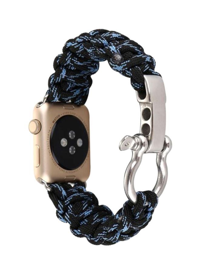 Voberry Replacement Band For Apple Watch Series 3/2/1 Black/Blue - Image 1