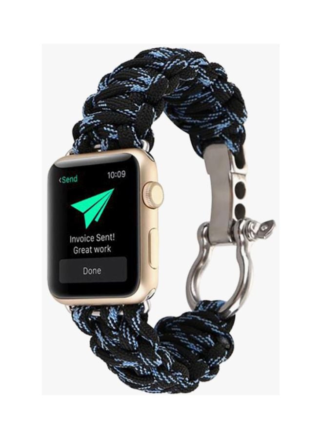 Voberry Replacement Band For Apple Watch Series 3/2/1 Black/Blue - Image 2