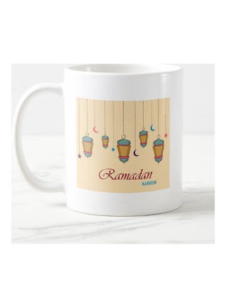 Ramadan Kareem Design Printed Mug White - v1622291198/N47719537A_1