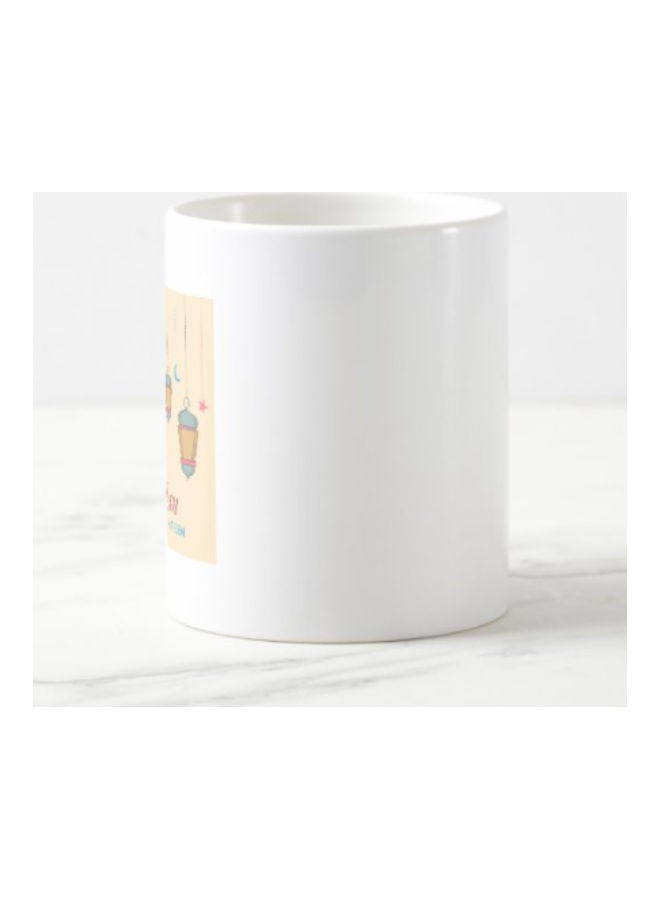 Ramadan Kareem Design Printed Mug White