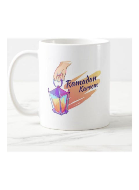 Ramadan Kareem Design Printed Mug White