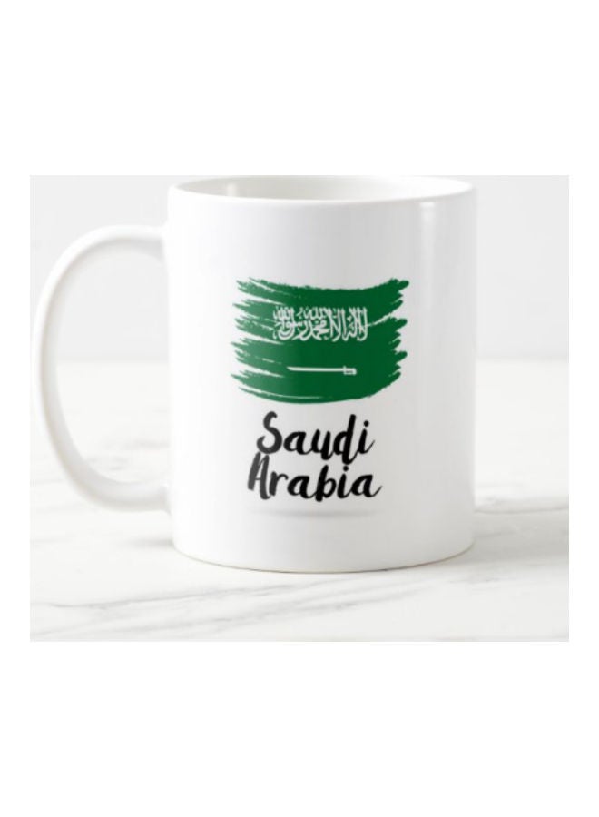 مج مطبوع عليه عبارة "Kindom Of Saudi Arabia" أبيض - Image 1