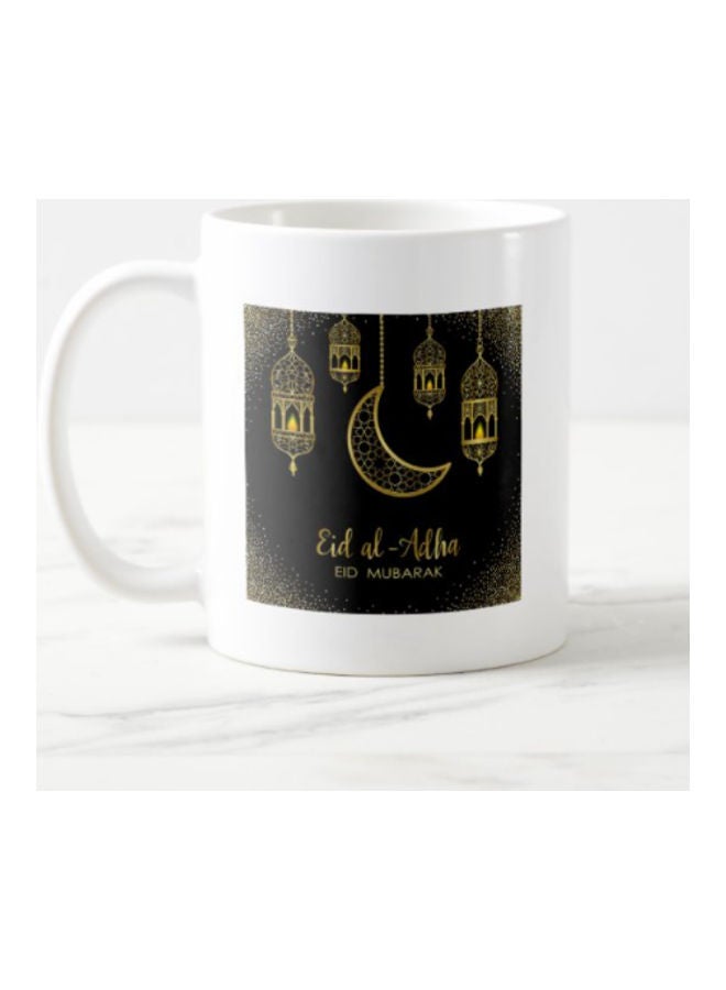Eid Al Adha Mubarak Design Printed Mug White - Image 1