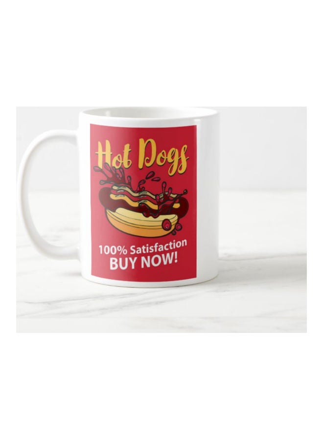Generic - Hot Dogs Design Ceramic Printed Mug White - Image 1