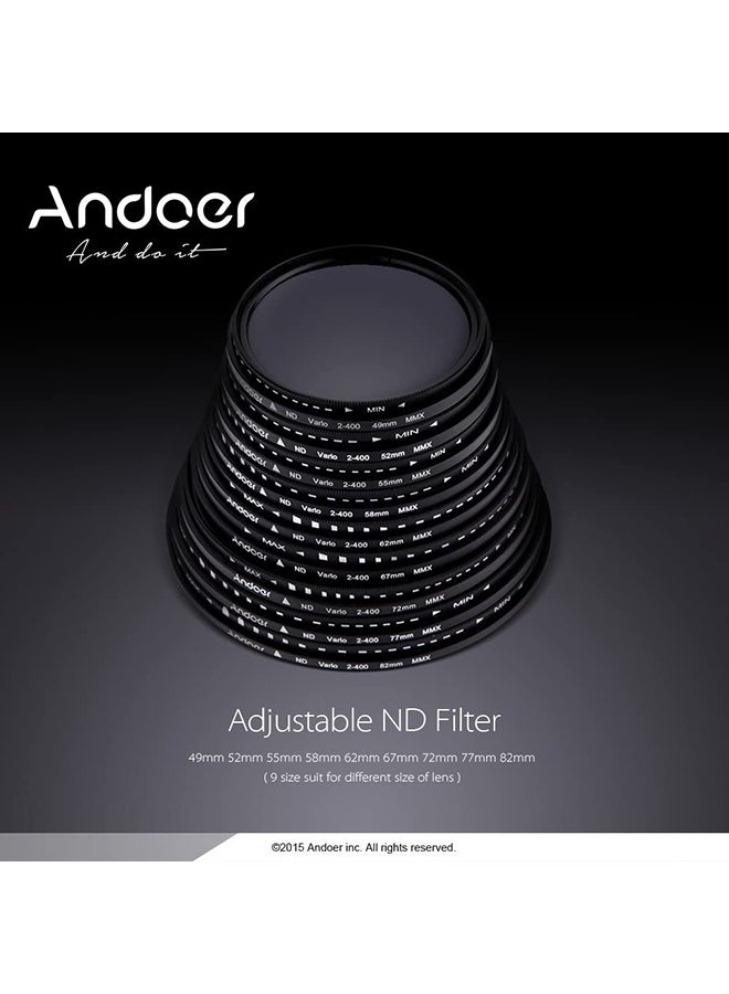 ANDOER Neutral Density Adjustable Lens Filter 5.8cm Black/Clear  - Image 5