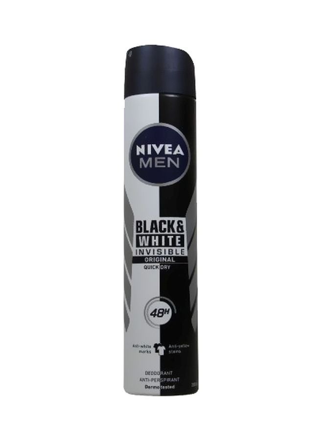 Nivea Deodorant Invisible Black & White Original Spray 200ml - Image 1