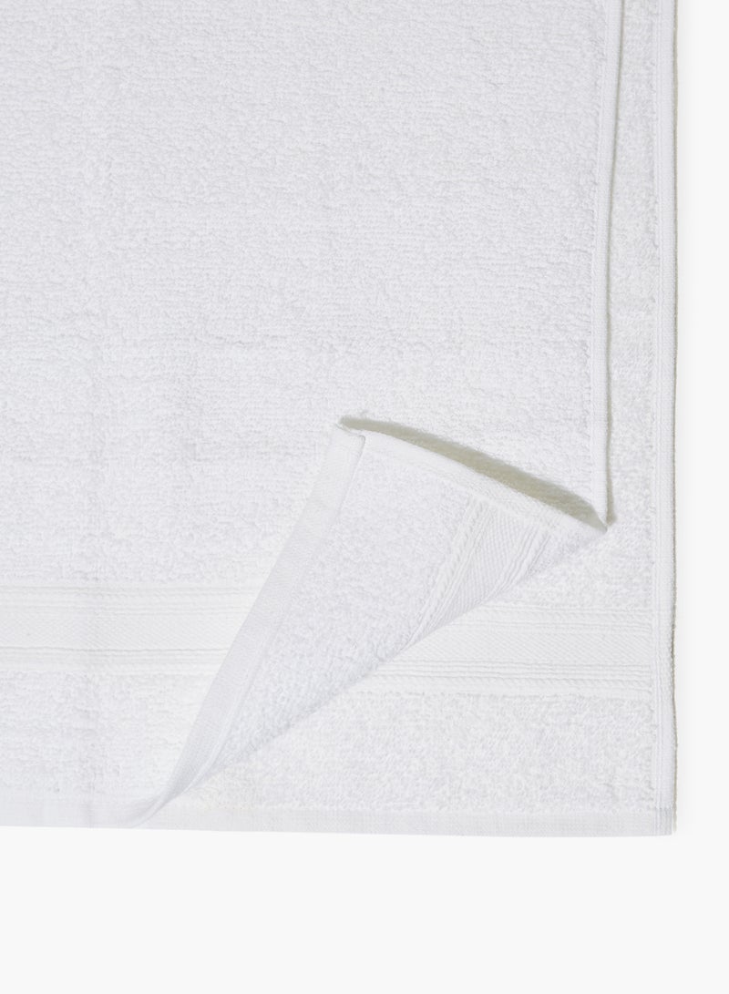 Amal 8 Piece Bathroom Towel Set - 400 GSM 100% Cotton Terry - 4 Hand Towel - 4 Bath Towel - White Color -Quick Dry - Super Absorbent White - Image 4