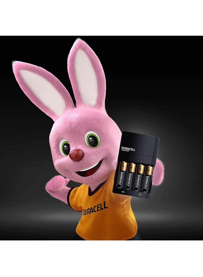 Duracell - Battery Charger For AA and AAA Batteries Green/Rose Gold/Black - Image 1