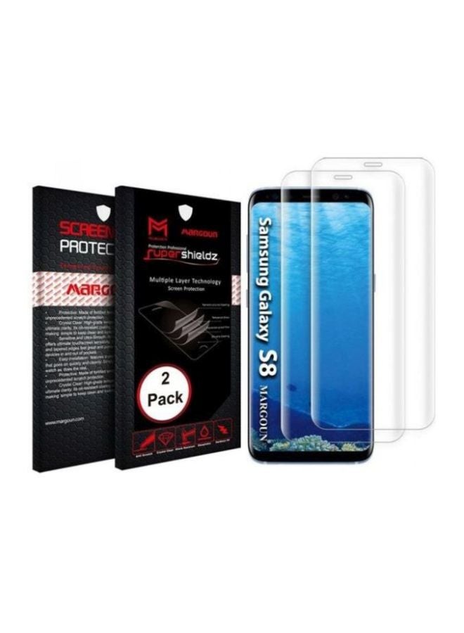 MARGOUN 2-Pack 3D Curved Screen Protector For Samsung Galaxy S8 Clear - Image 2