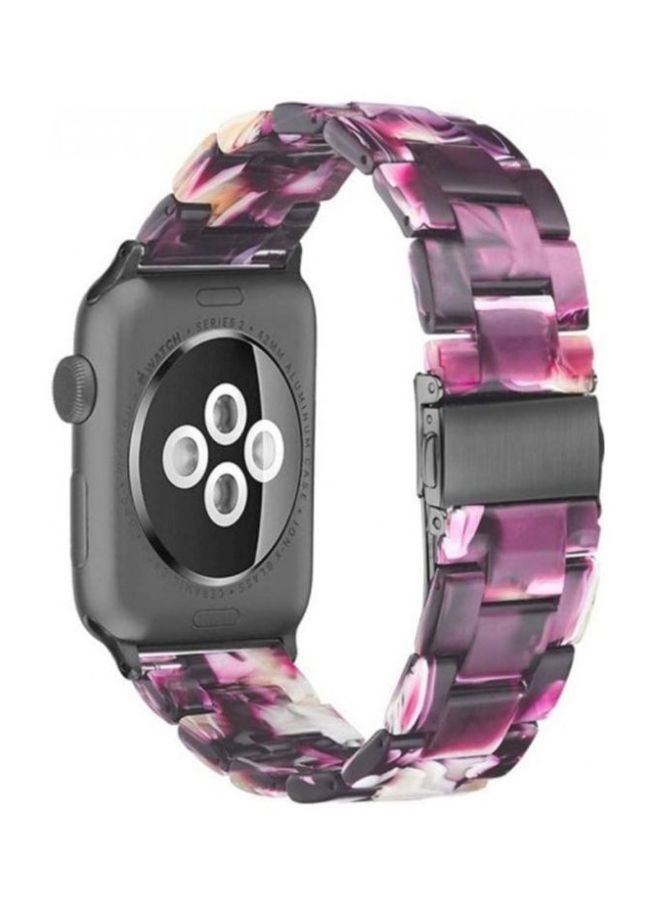 مارجون سوار من الراتنج بتصميم رخامي لساعة أبل SE سيريز مقاس 42‎/ 44‏ مم متعدد الألوان - Image 4