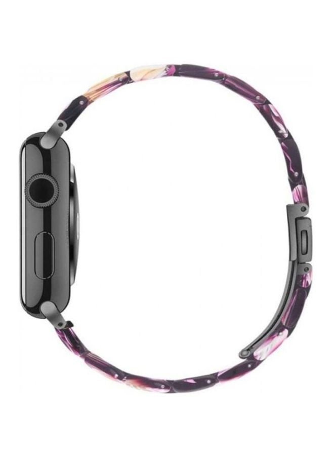 مارجون سوار من الراتنج بتصميم رخامي لساعة أبل SE سيريز مقاس 42‎/ 44‏ مم متعدد الألوان - Image 5