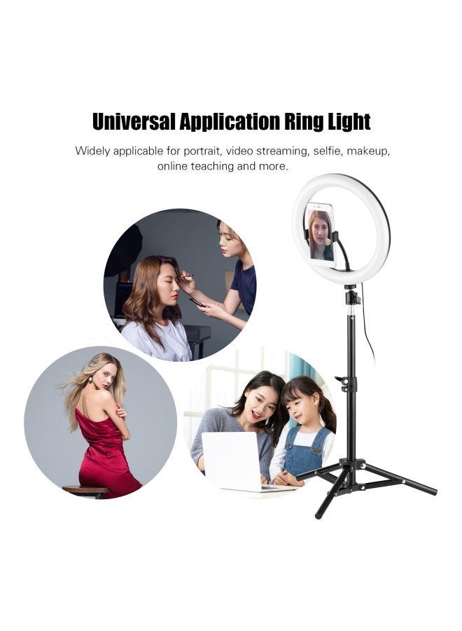 ANDOER LED Ring Light Ball Head Tripod Remote Shutter with Phone Holder White/Black  - Image 4