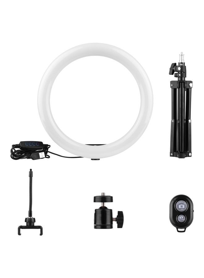 ANDOER LED Ring Light Ball Head Tripod Remote Shutter with Phone Holder White/Black  - Image 1