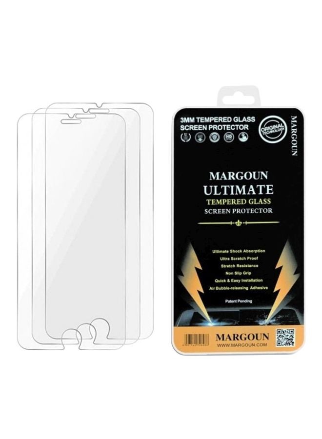 MARGOUN 3-Piece Protective Screen Glass for Apple iPhone 7 Clear - Image 1