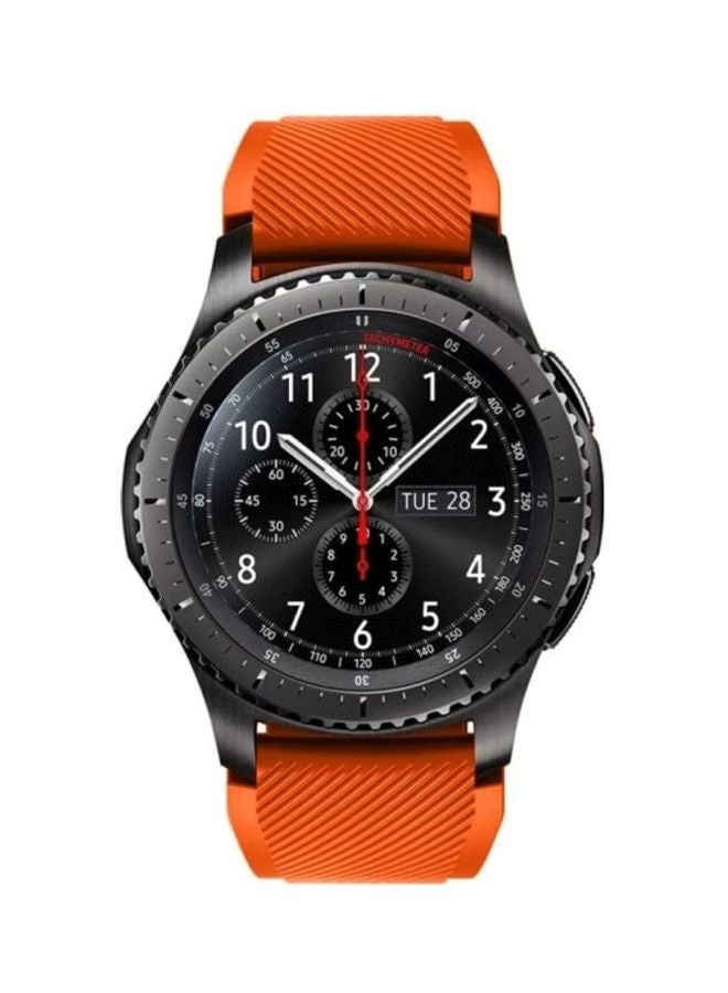 MARGOUN Replacement Silicone Band For Samsung Galaxy Gear S3 Classic/Gear S3 Frontier/Huawei GT/GT2 46mm Orange - Image 3