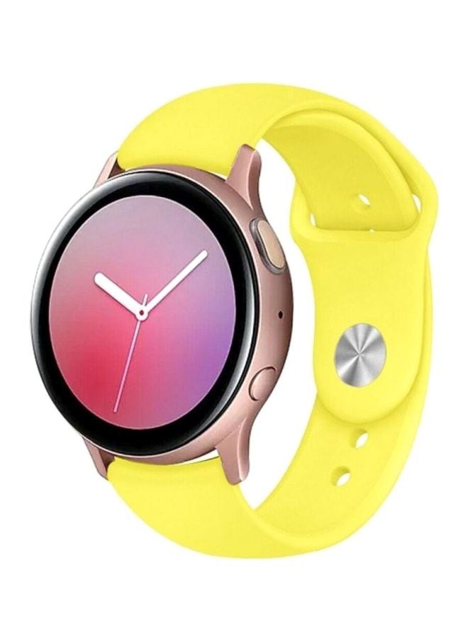 مارجون سوار سيليكون بديل لسلسلة ساعات سامسونج جالاكسي أكتيف - مقاس 40/44 مم أصفر - Image 2