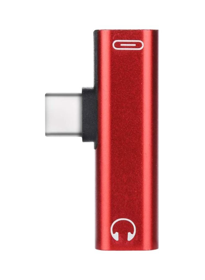 Voberry USB Type C To 3.5mm Aux Audio Cable Adapter For Osmo Pocket Red/Black/Silver - Image 2