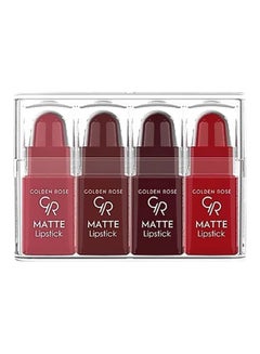 Matte Lipstick 4 Pcs Set Mix Multicolour